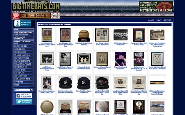 BigTimeBats.com Storefront Screenshot