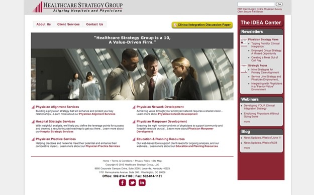 Healthcare Strategy Group Screenshot