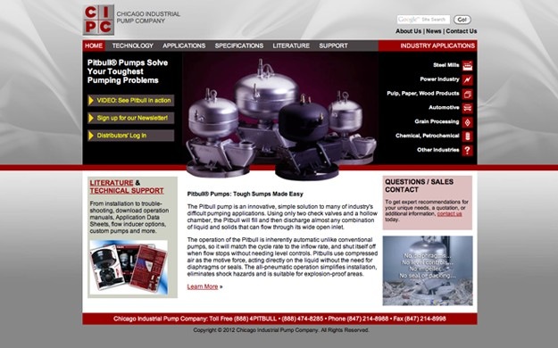 Pitbull Pumps Catalog Screenshot